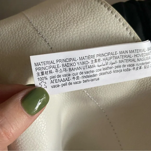 Zara white flat leather shopper bag - Picture 7 of 8